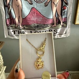 Gold Sun Pendant Necklace